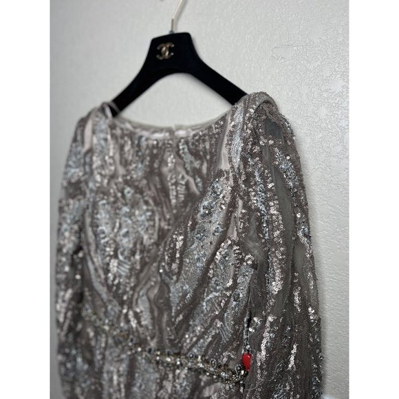 Mac Duggal size 4 Embroidered & Embellished Long Sleeve Tulle Ballgown $798 - Picture 6 of 16